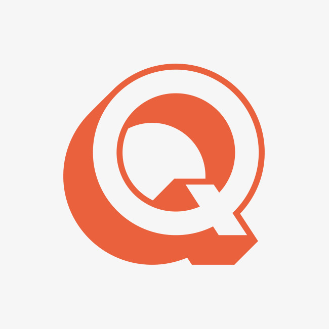 立体开心的q字体免抠素材