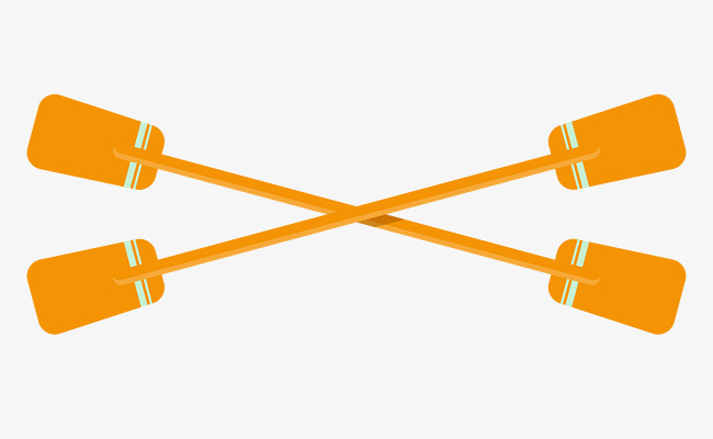 黄色双桨矢量卡通风格