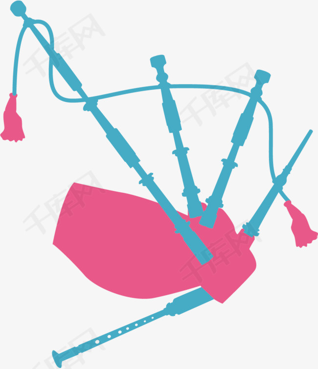 扁平风格矢量风笛风笛卡通风笛矢量风笛卡通风格矢量扁平风格