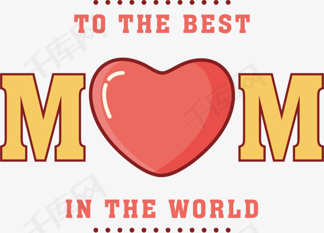 矢量图mom艺术字