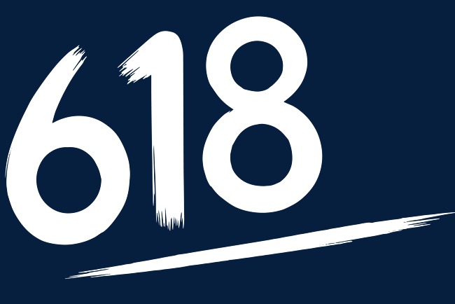 618白色字体设计