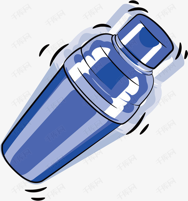 蓝色摇摇杯的素材免抠矢量png蓝色杯子鸡尾酒调制鸡尾酒摇摇杯手绘