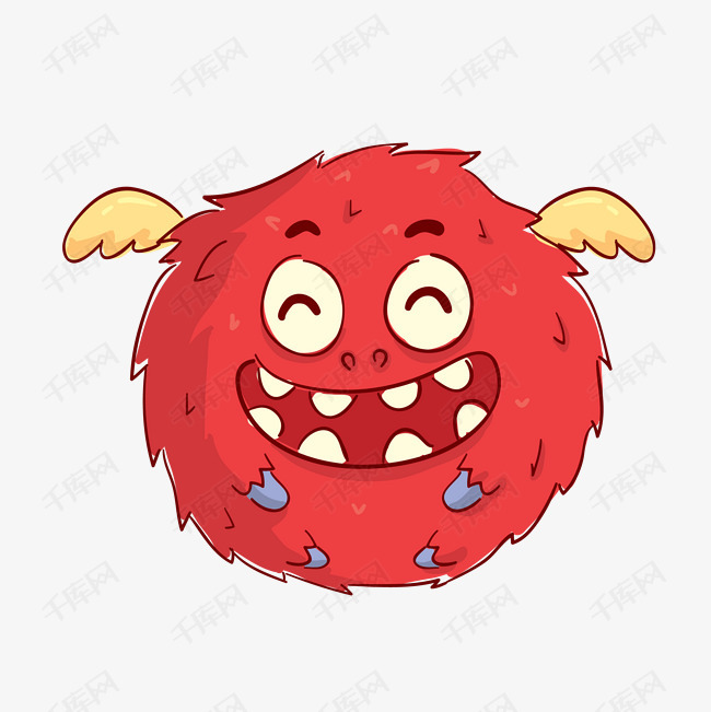 红色微笑的恶魔矢量素材