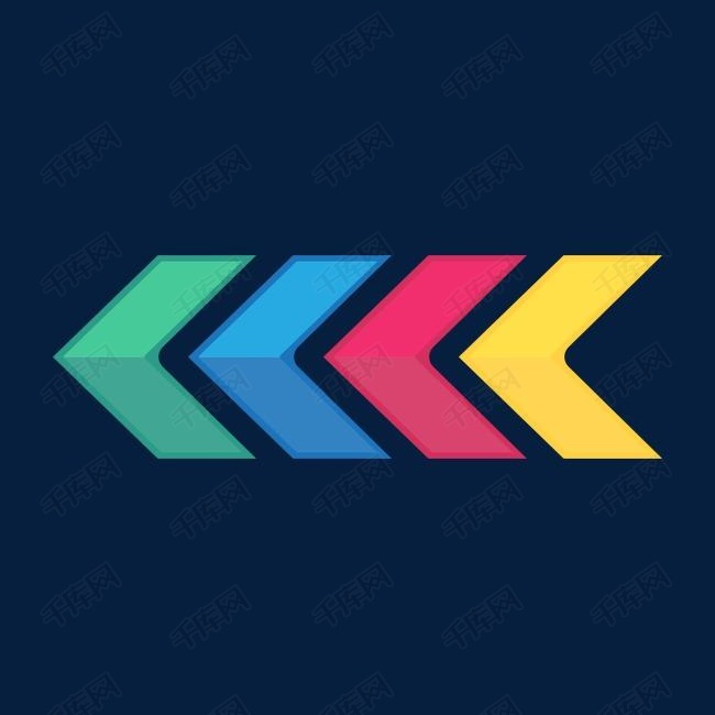 矢量手绘彩色指示线