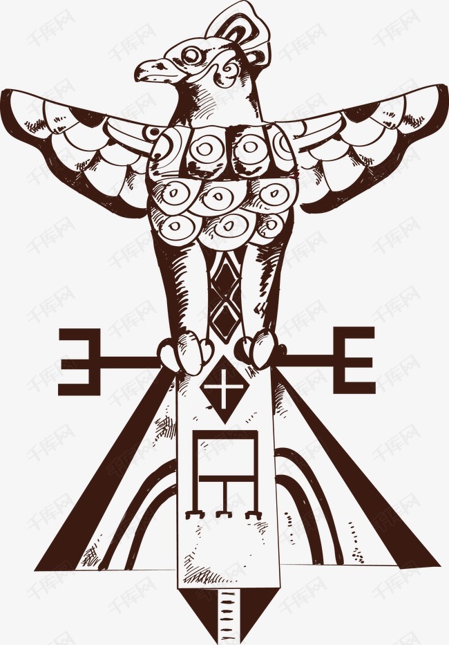 装饰创意鸟图腾