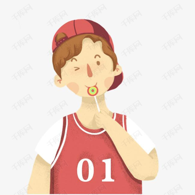 可爱男生甜美小奶狗插画素材图片免费下载_高