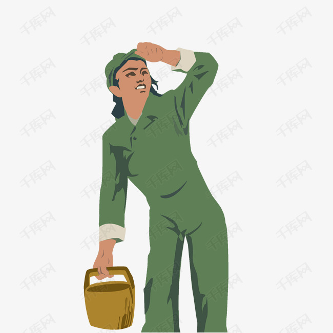 五四青年节风华正茂革命女知青同志免抠图下载