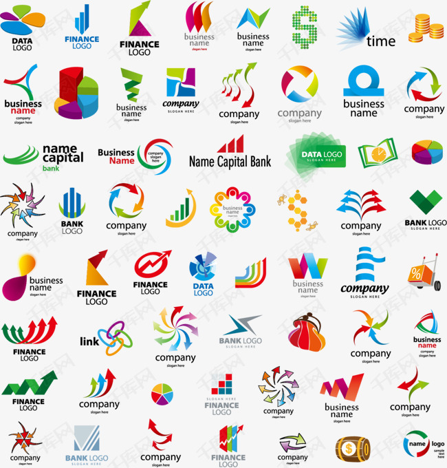 风向logo设计元素矢量图