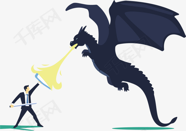 人龙大战设计素材