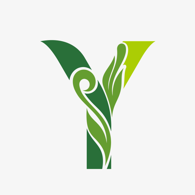 矢量花纹花卉字母y