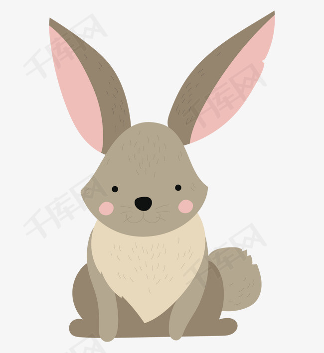 手绘卡通可爱小兔子