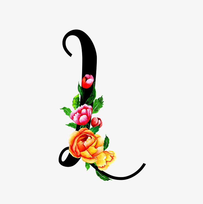 创意手绘手写体字母l_艺术字设计_千库网