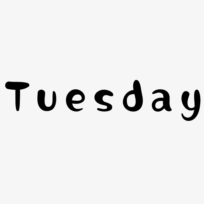 千库原创tuesday英文矢量字