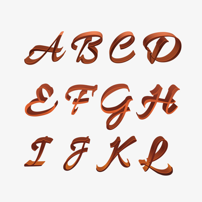 手写创意英文二十四字母创意艺术字体千库原创_艺术字设计_千库网
