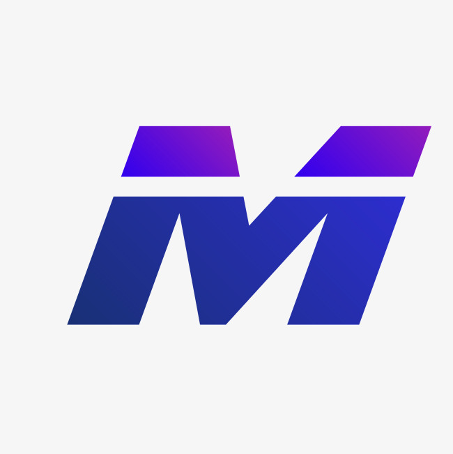 创意尖锐体字母m