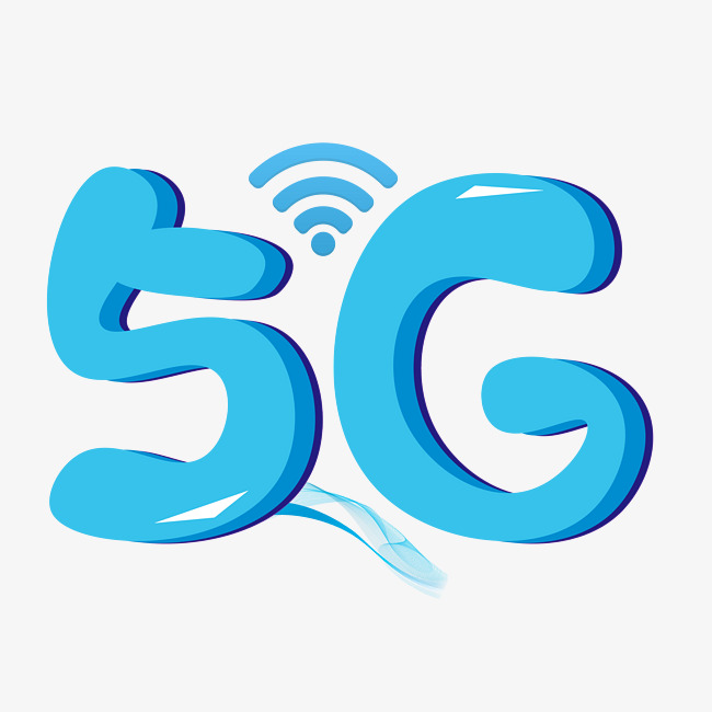 千库原创5g蓝色卡通创意装饰艺