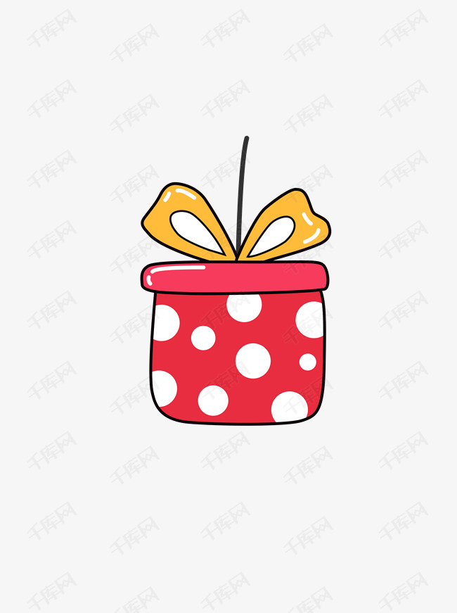 卡通圣诞礼物挂件