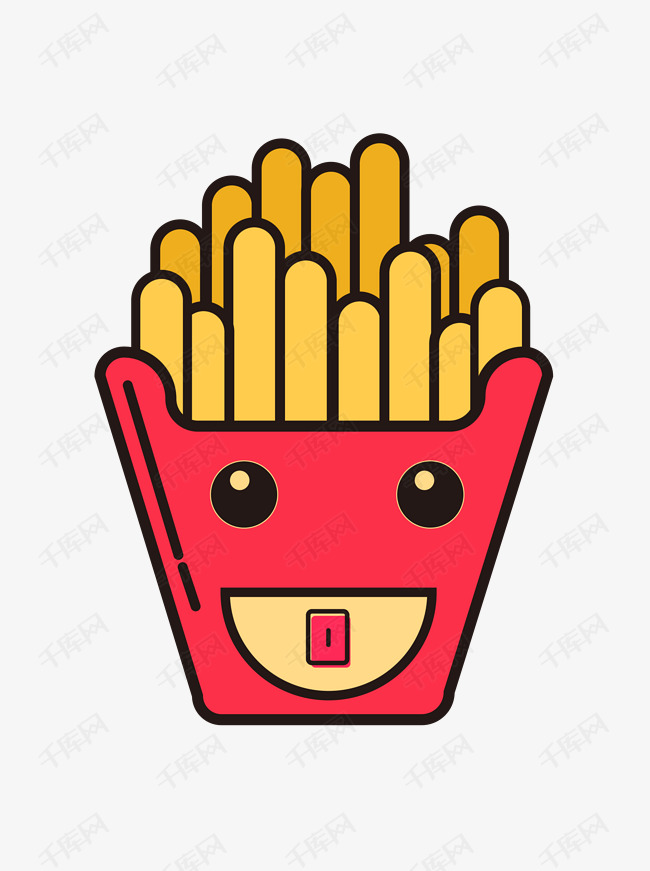 meb简单彩色可爱薯条