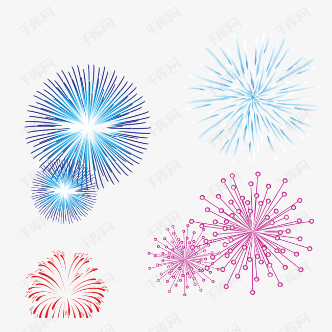 简单的烟花装饰图案设计