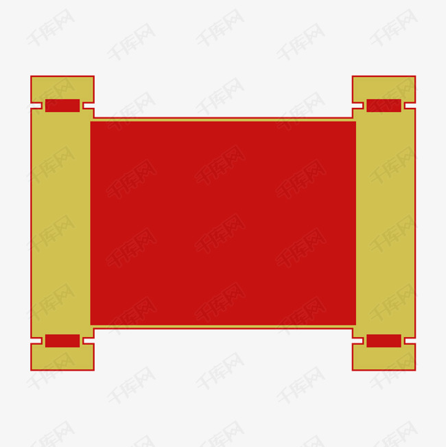 手绘中式横幅传统图案