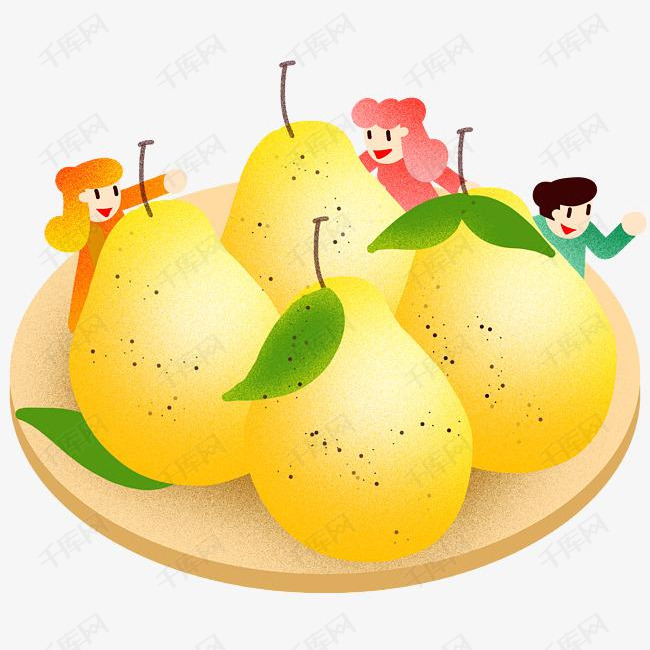 惊蛰吃大鸭梨插画