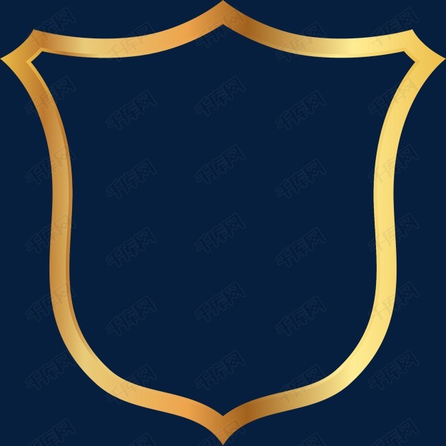 盾牌风格矢量边框