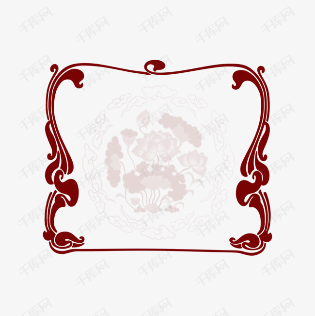 仿古中国风红色二维码边框素材图片免费下载_高清psd_千库网(图片编号