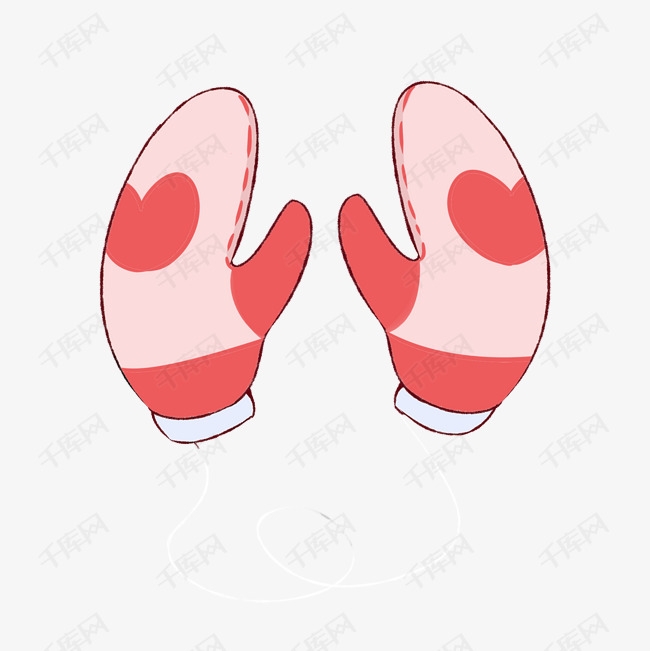 手绘漂亮的手套插画