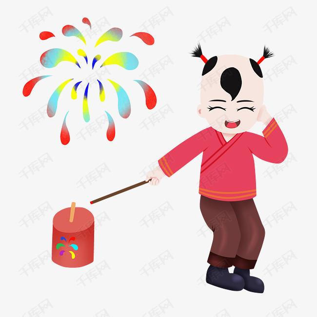 2019欢庆元宵放烟花PNG图案