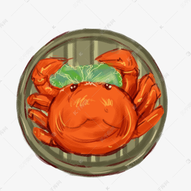 清蒸螃蟹的画法图片