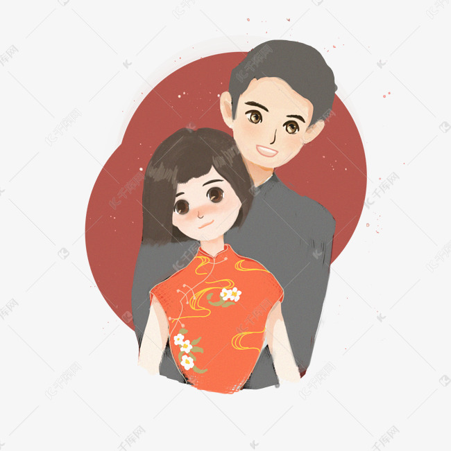 新人情侣旗袍唐装古典传统中山装