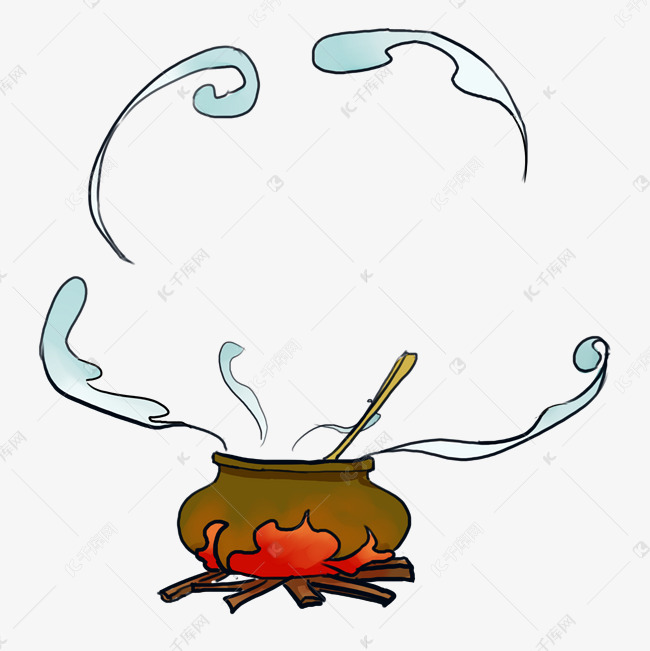 万圣节药罐汤药边框插画