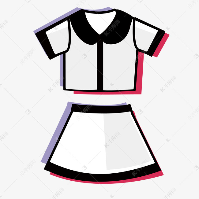 日系卡通手绘电商促销服装