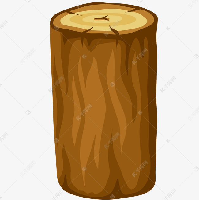 卡通木桩矢量图下载