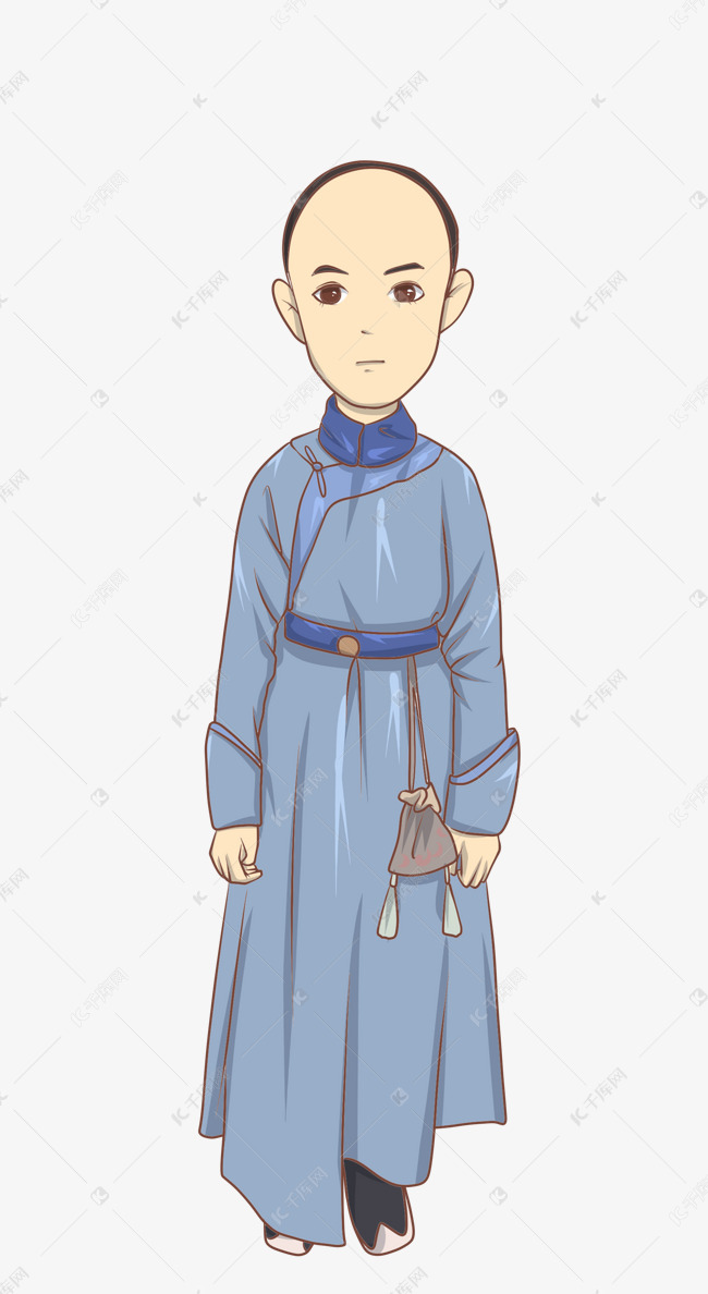 手绘如懿传人物太监插画