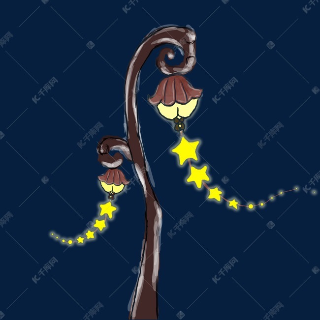 卡通手绘明亮的路灯免抠png素材图片免费下载_高清psd_千库网(图片编