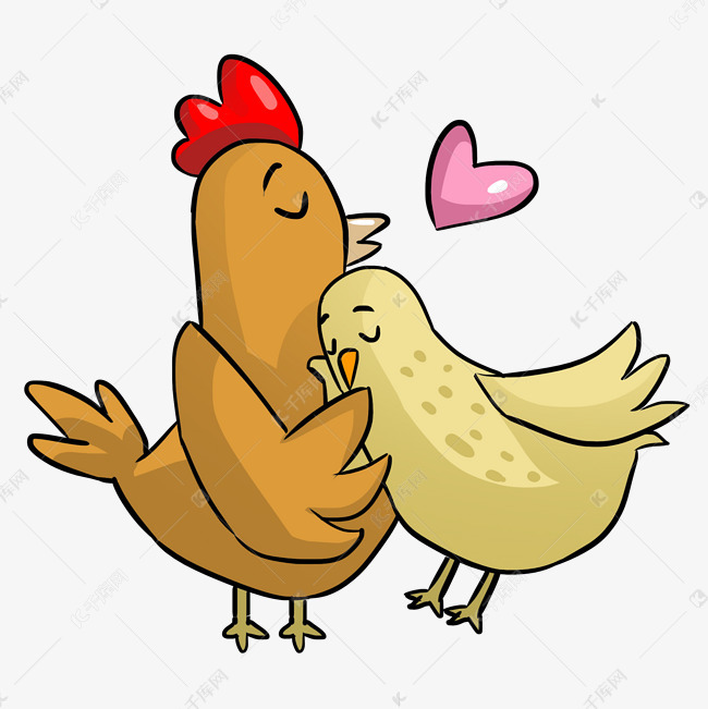 公鸡母鸡的情侣头像图片