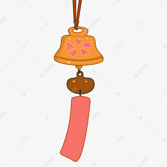 古风挂饰风铃插画