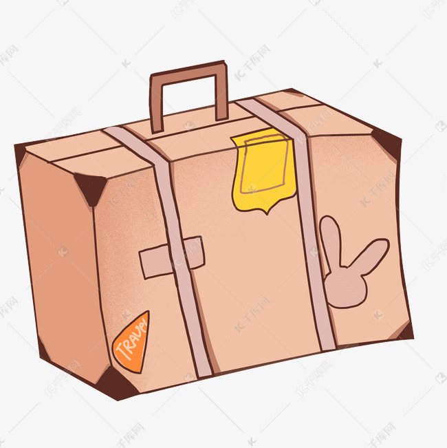 可爱的行李箱插画