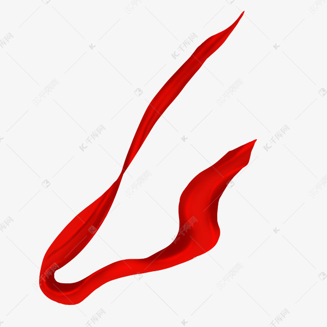 长长的红绸子插画