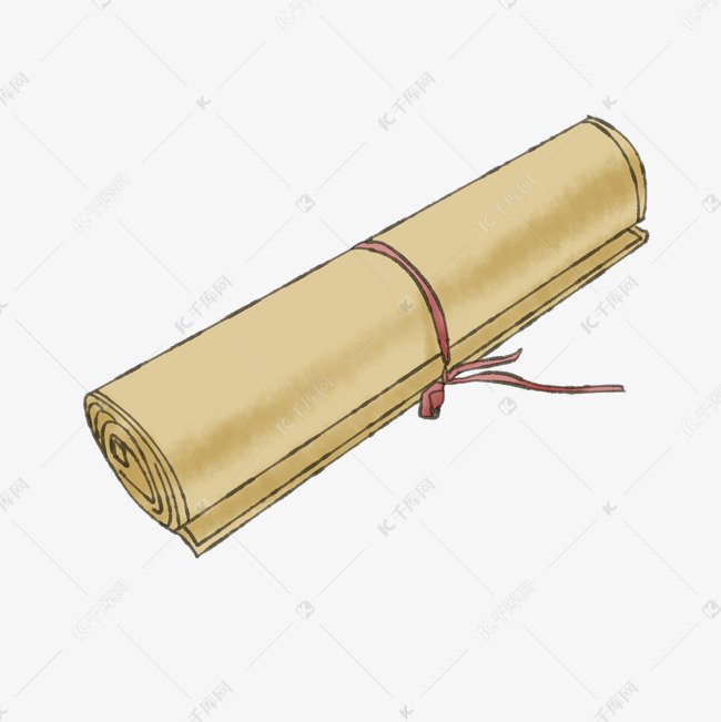 古风书画卷轴插画