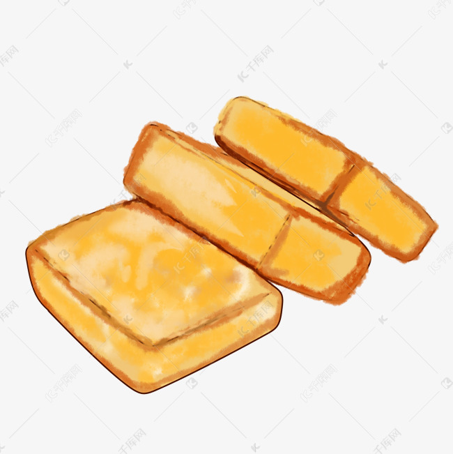 中秋节糍粑手绘插画