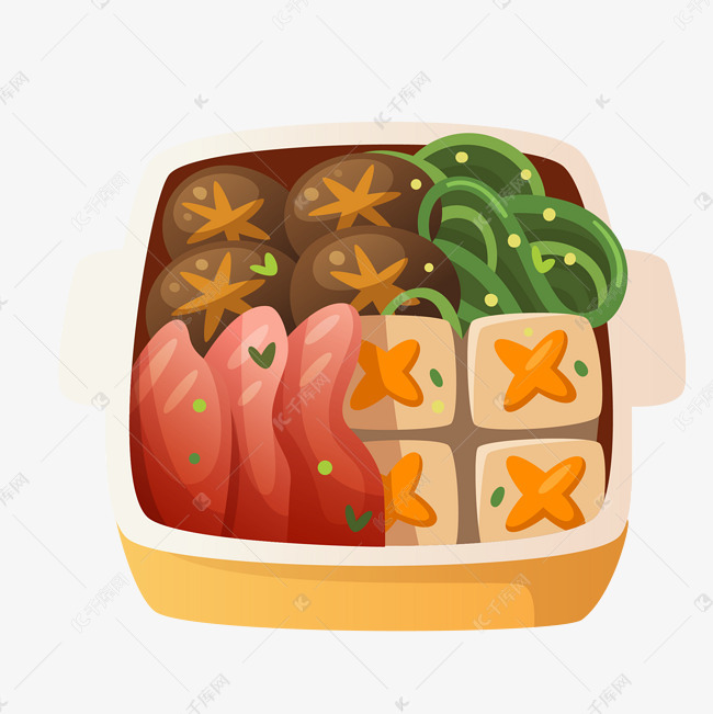 卡通盒饭png下载