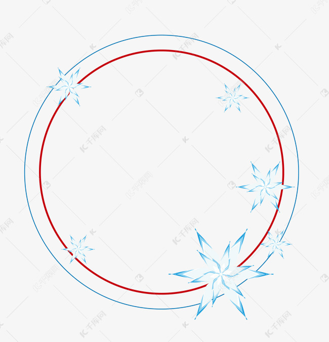 可爱小清新中国风冬季边框png