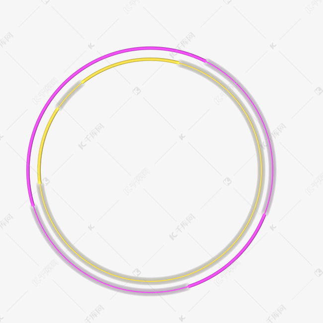 发光圆形边框矢量图