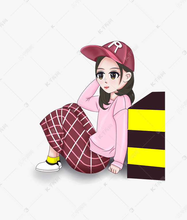 衣棒球帽少女