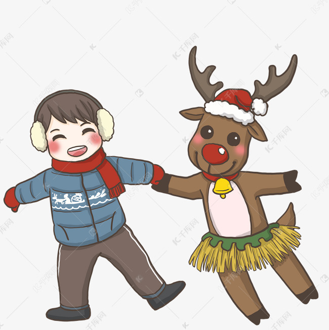 麋鹿和男孩png