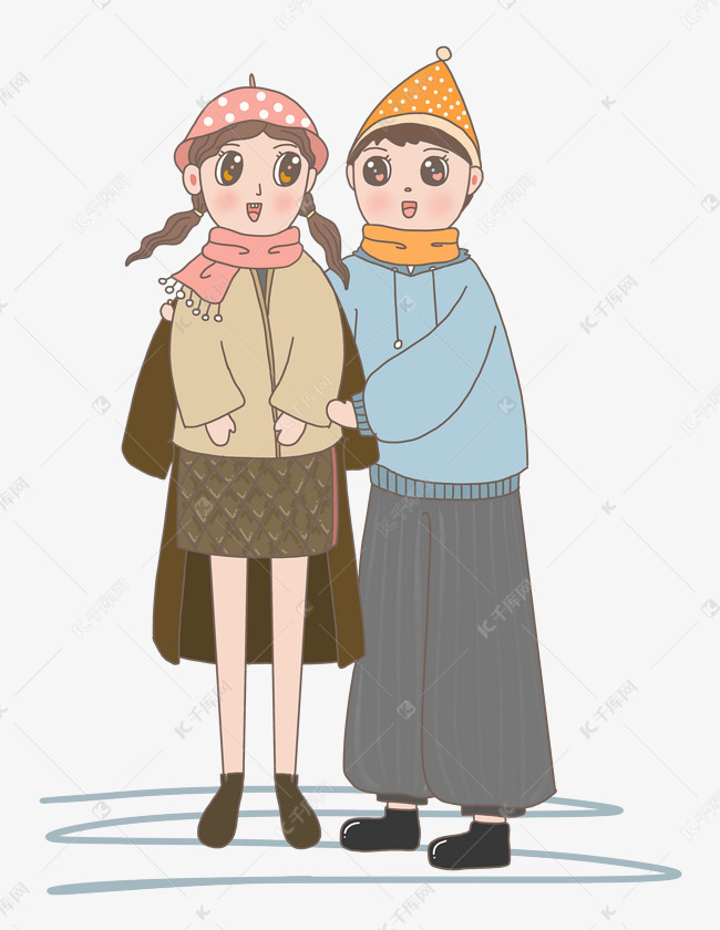 男孩帮女朋友披衣服