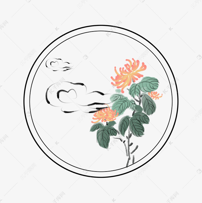 菊花圆形状