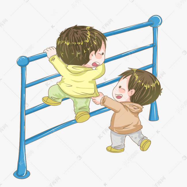 健身爬高运动插画